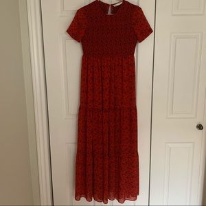 Zara short sleeve maxi dress